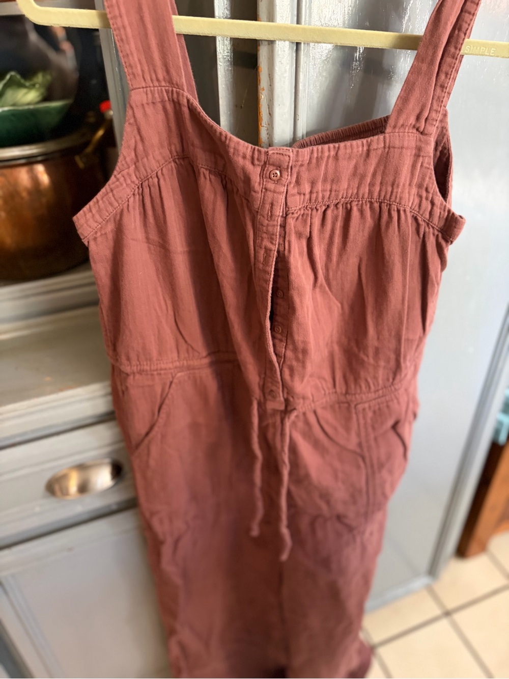 Old Navy Brick Red Cotton Wide-Leg Jumper - Picture 5 of 8